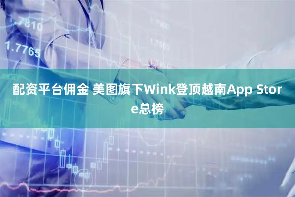 配资平台佣金 美图旗下Wink登顶越南App Store总榜